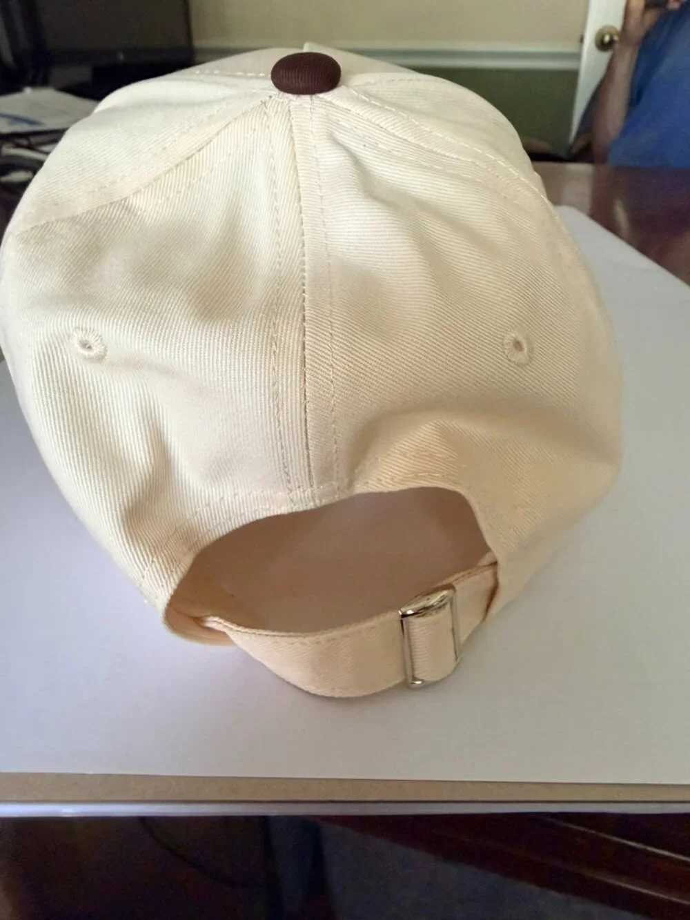 “YOU LOOK LIKE YOU LOVE ME” Ivory & Brown Embroidered Trucker Hat (BRAND-NEW) - Picture 3 of 4